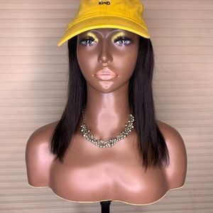 New Straight 100% Unprocessed Human Hair Hat Wig